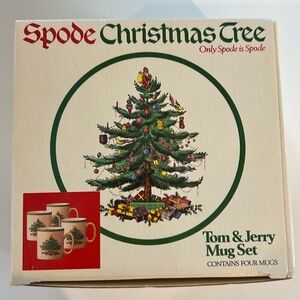 Spode Christmas Tree Tom & Jerry Mug Set (4 mugs)